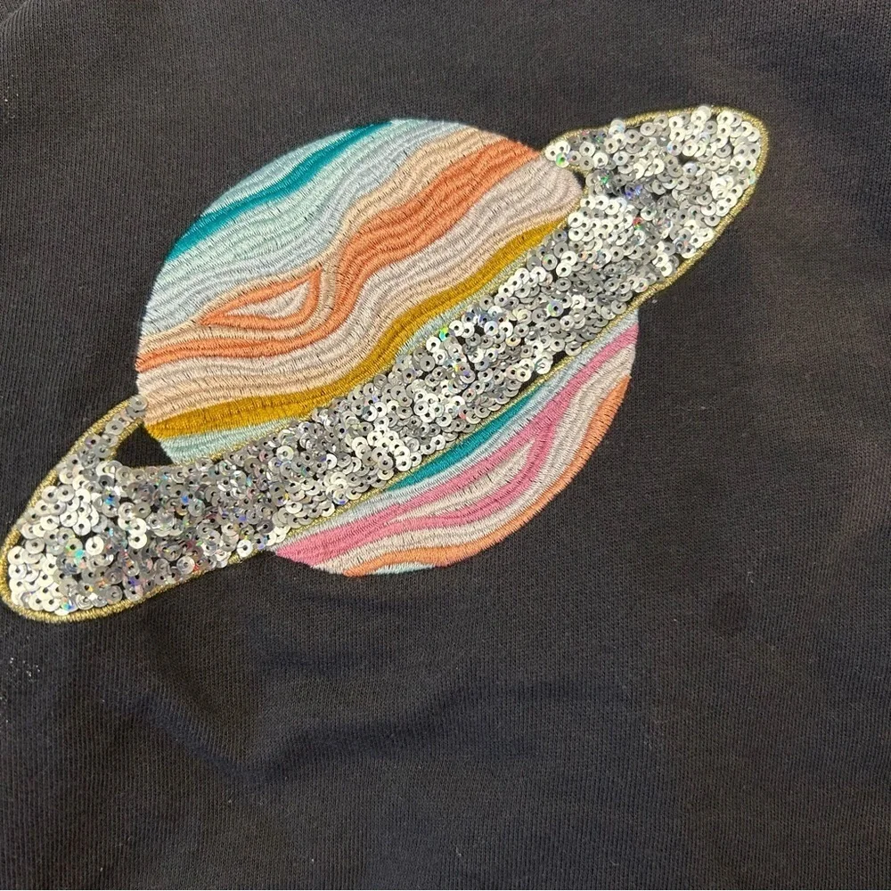 GAP Kids Sequin Planet Cropped Hoodie